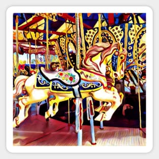 carousel horse childhood memories Sticker